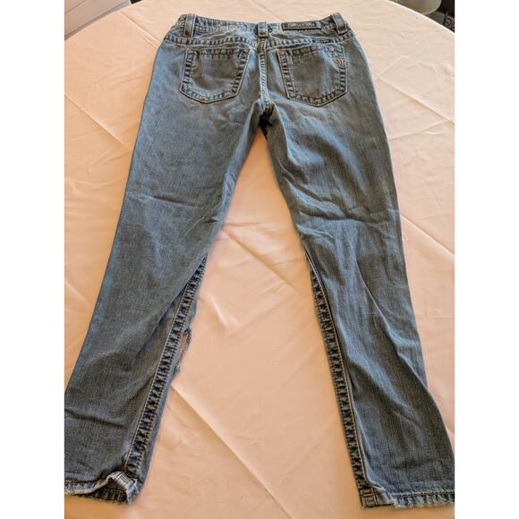 Miss Me Women's Thrashed Boyfriend Blue Jeans Sz 26 Destroyed Worn Distressed - Picture 7 of 12